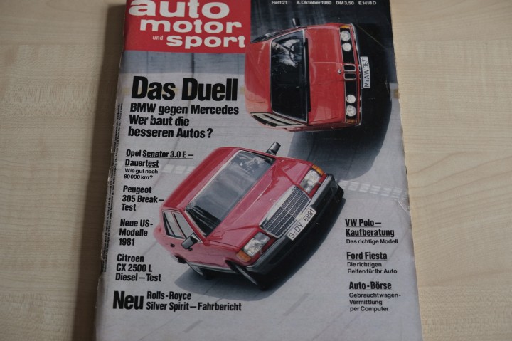 Deckblatt Auto Motor und Sport (21/1980)